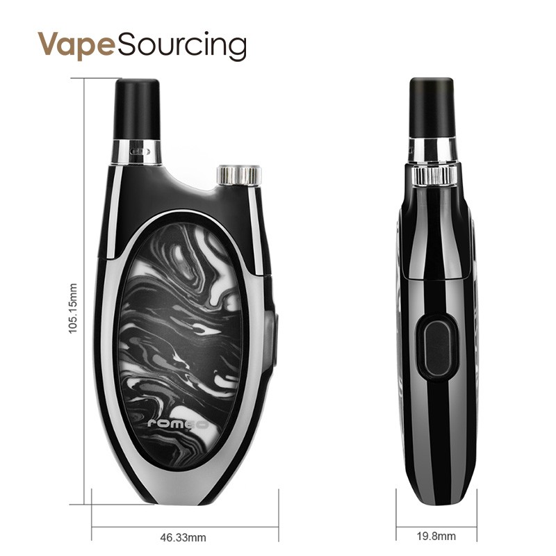 Starss Romeo Pod System Kit dimensions