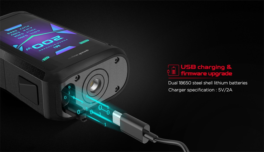 Geekvape Aegis X Kit USB charging and firmware upgrade
