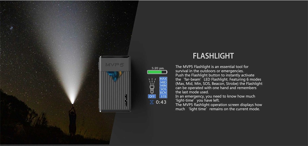 Innokin MVP5 Starter Kit 120W Flashlight