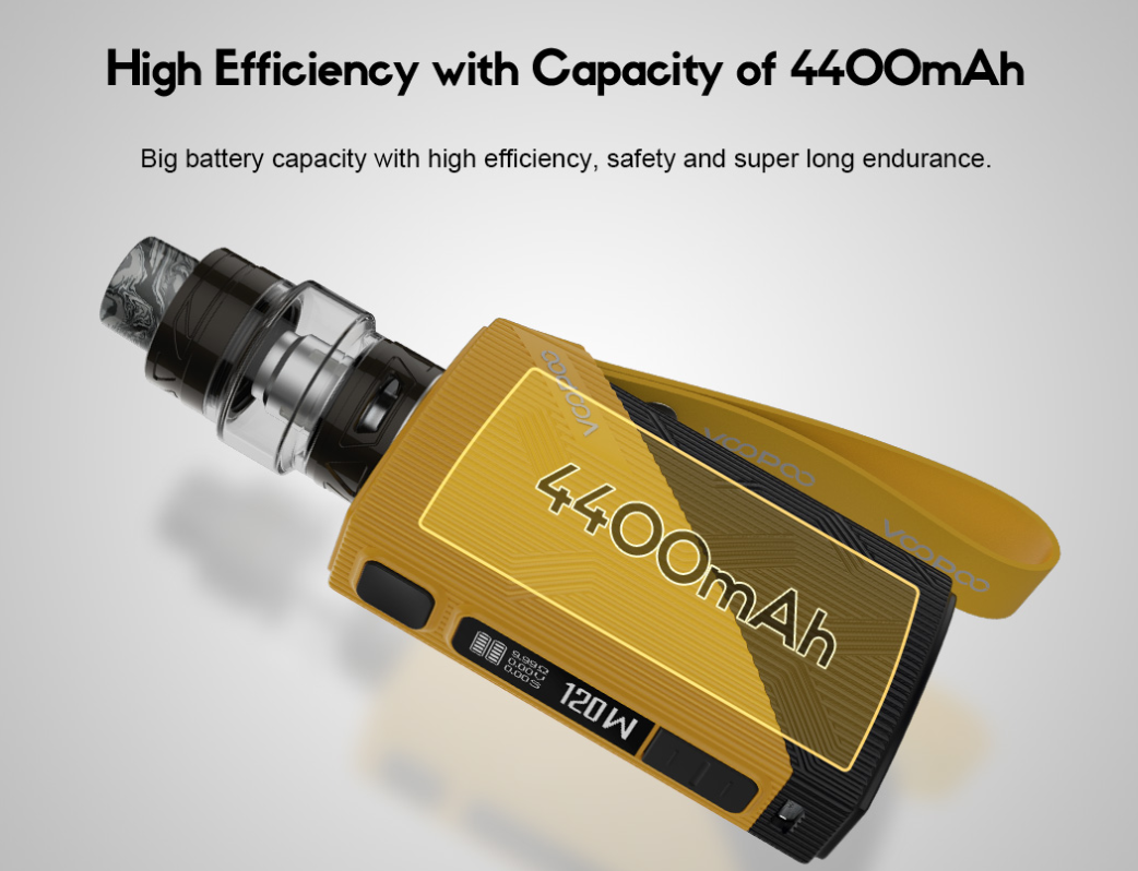VOOPOO Find Kit 120W 4400mAh Battery capacity