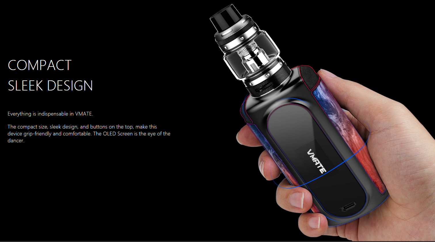 VOOPOO Vmate Kit 200W With UFORCE T1 Tank Compact Sleek Design