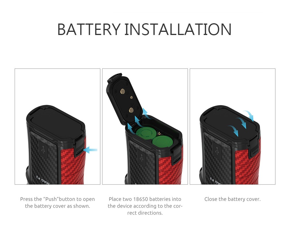Smok Mag P3 Kit Battery Installation