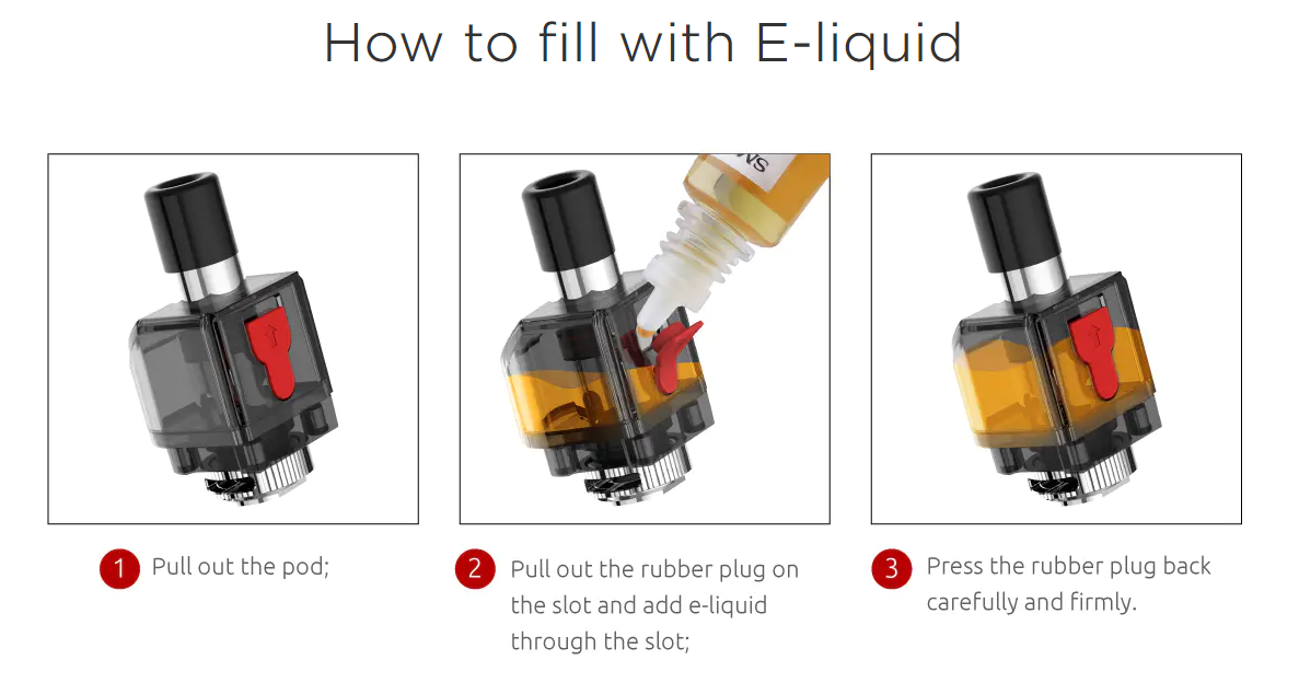 Fetch Pro kit Fill E-liquid Method