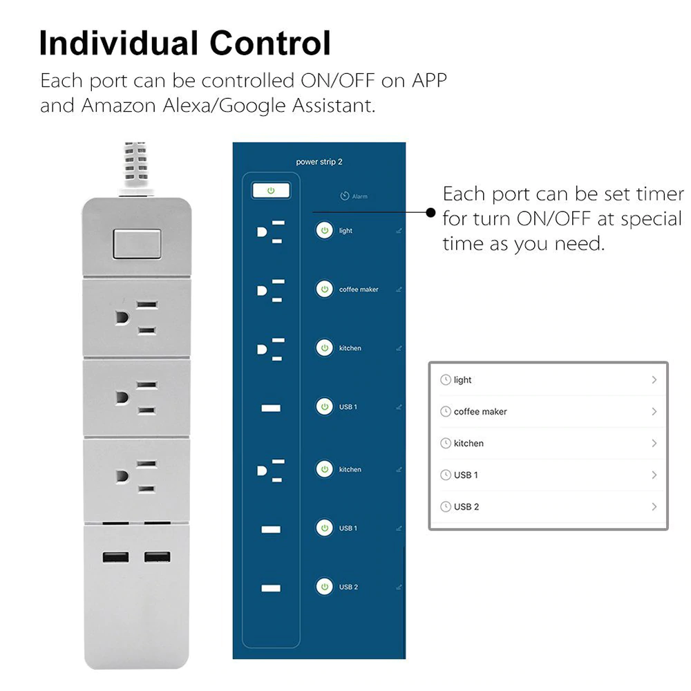 Smart Power Strip Work Individual Control