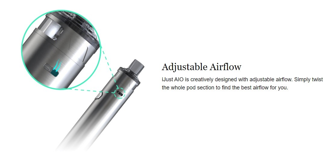 adjustable airflow eleaf ijust aio kit