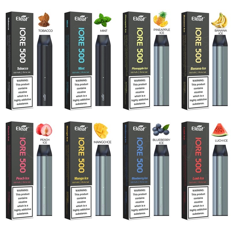 eleaf iore 500 disposable vape pod kit flavors