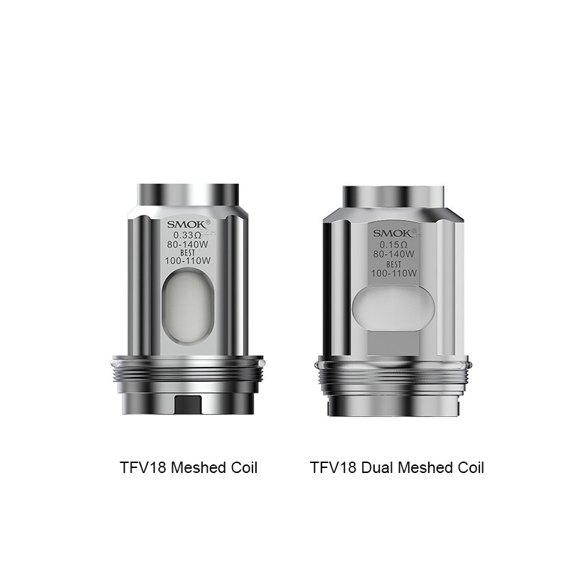smok tfv18 replacement meshed coils - 2 types