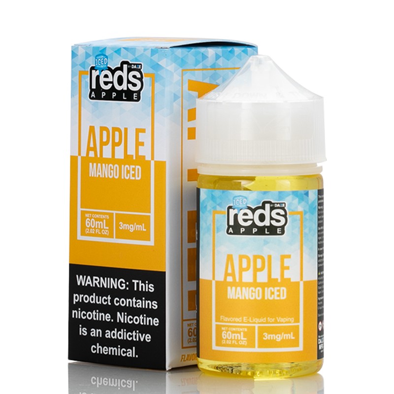 Vape 7 Daze Mango Iced Reds Apple E-Juice 60ml Bottle & Box