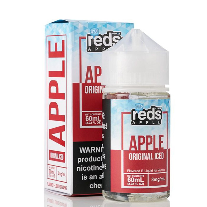 Vape 7 Daze Apple Iced Reds Apple E-Juice 60ml Bottle & Box