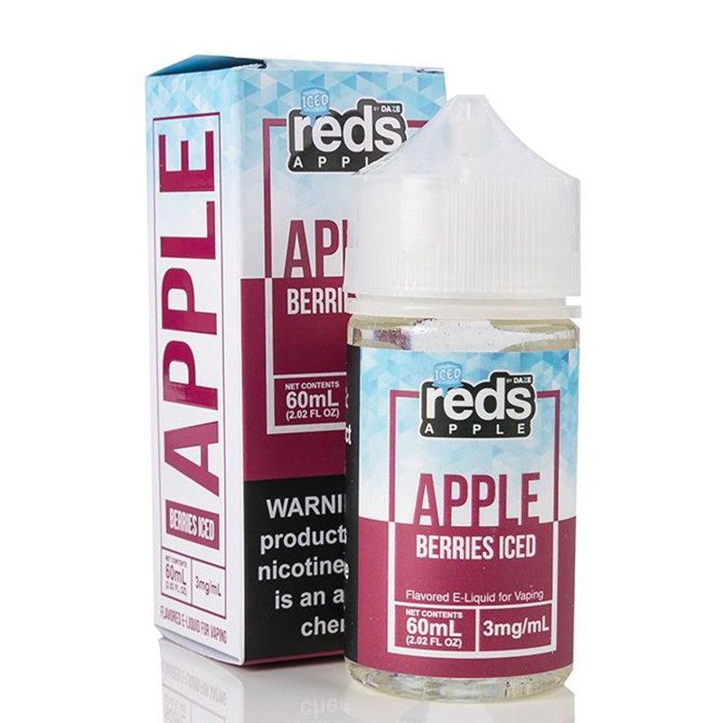 Vape 7 Daze Berries Iced Reds Apple E-Juice 60ml Bottle & Box