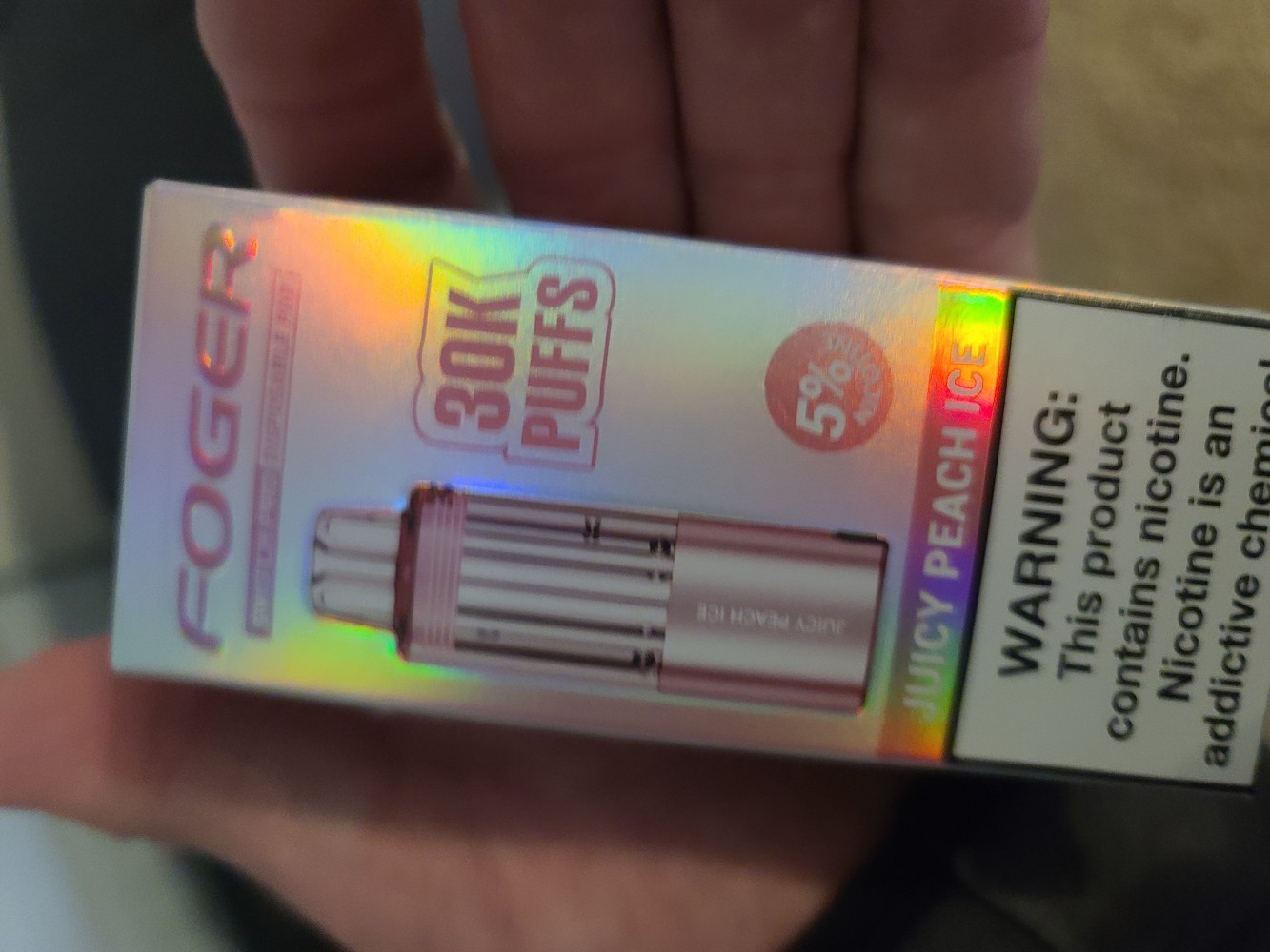 Juicy peach ice foger switch pro 30000 disposable pod