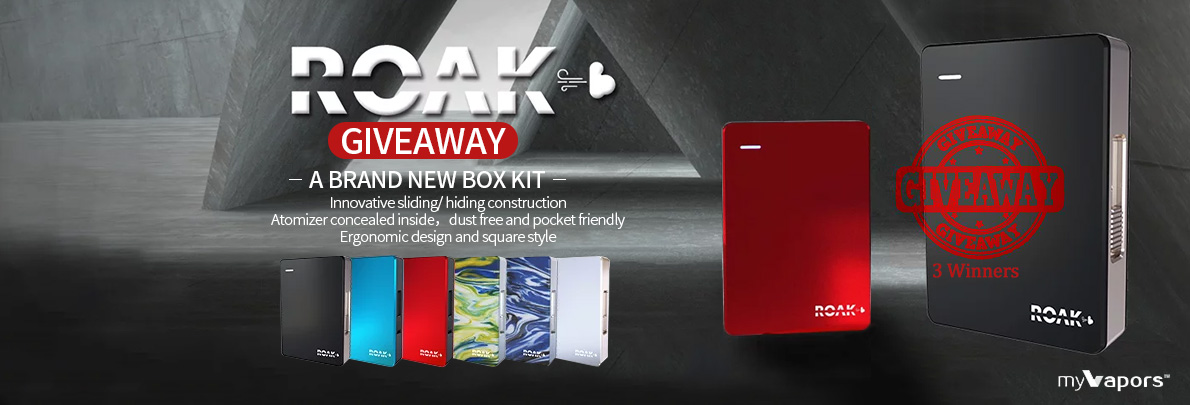 3pcs Myvapors ROAK Box Pod Kit Giveaway from VapeSourcing  