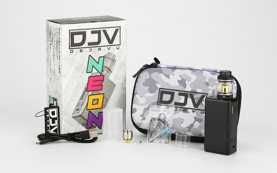 DEJAVU Neon 80W TC Kit Package Contents