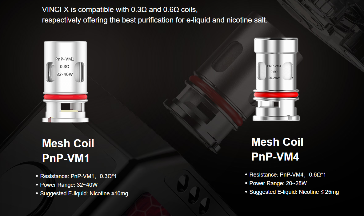 Voopoo Vinci X mesh Coils