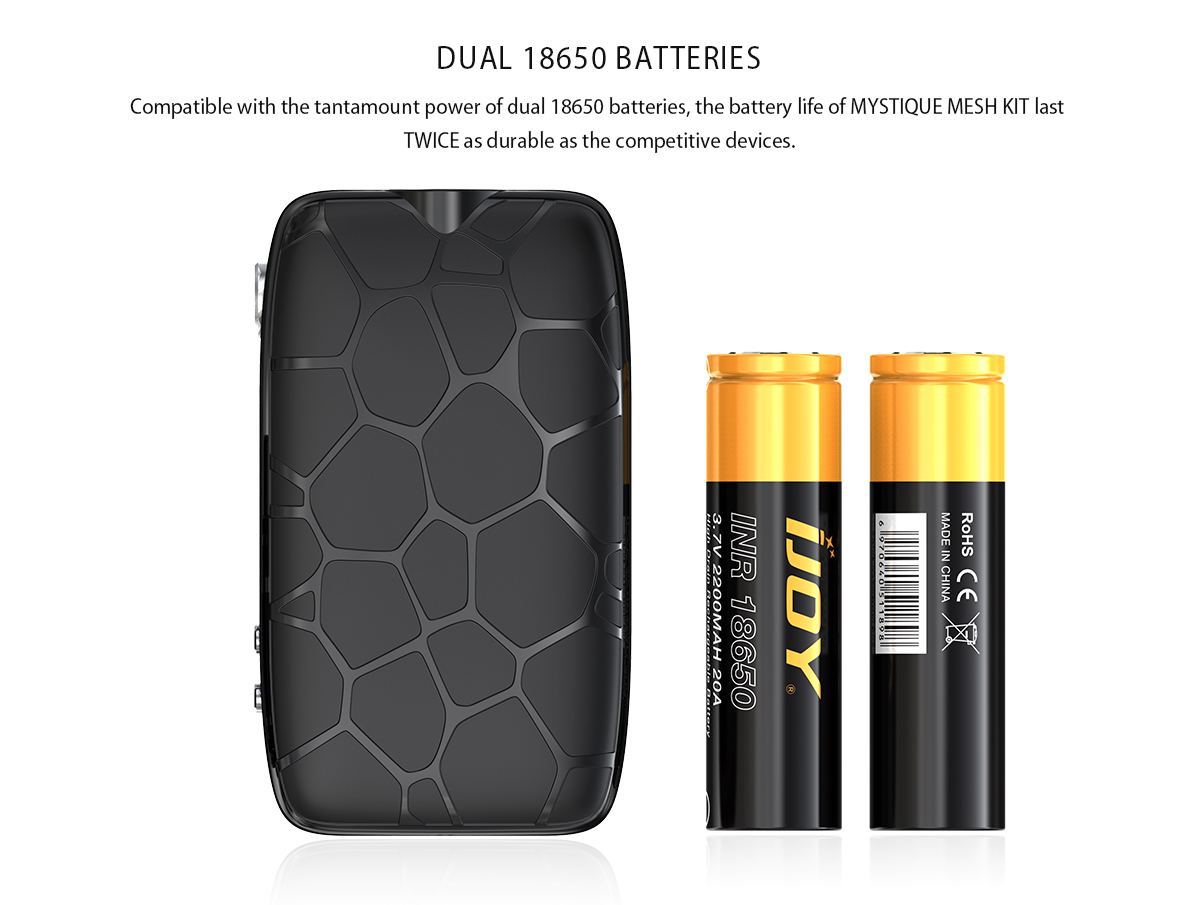 IJOY Mystique Mod Dual 18650 batteries