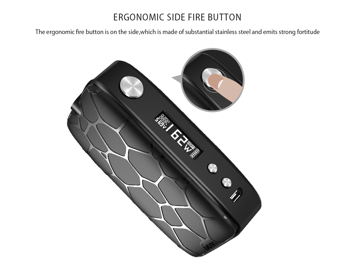 IJOY Mystique Mod ergonomic side fire button