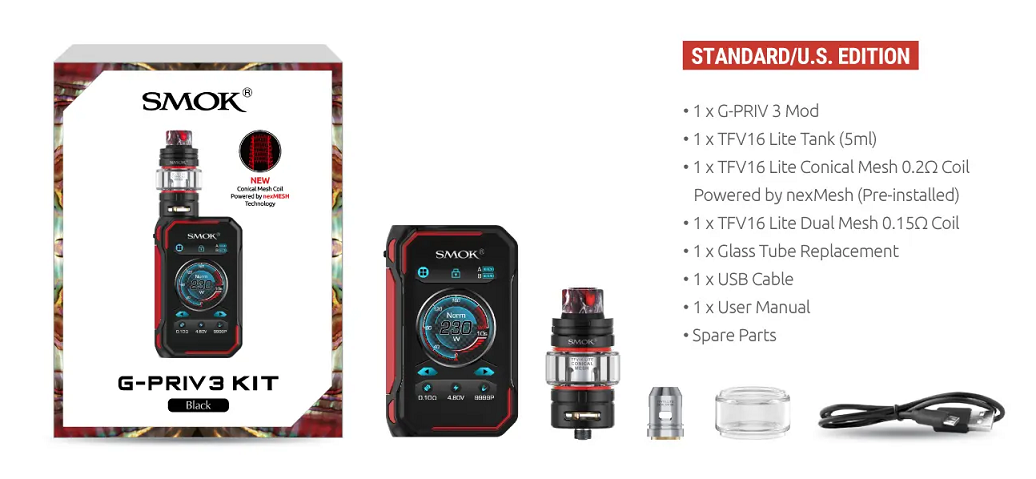 Smok G Priv 3 Kit Includes