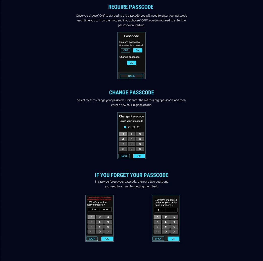 Smok G Priv 3 Kit passcode related settings