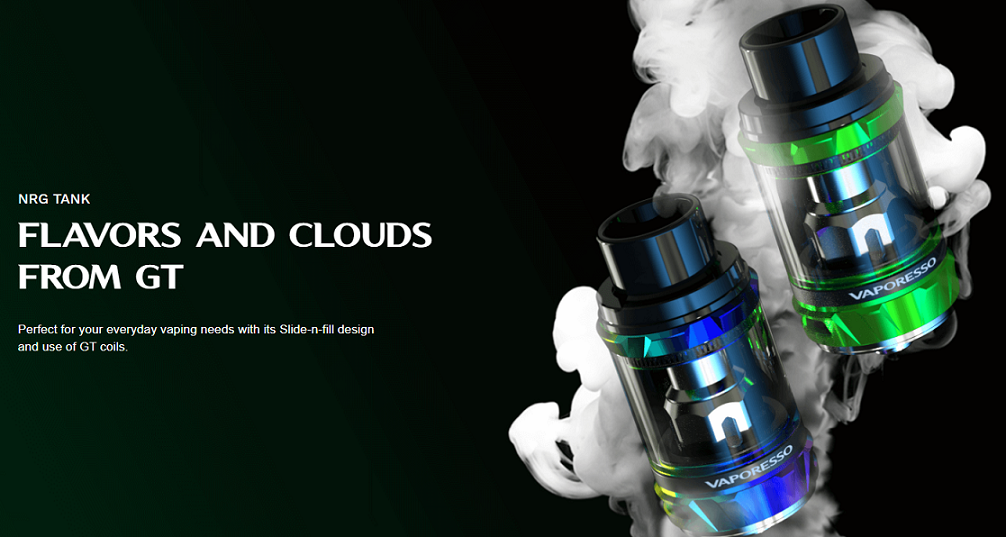 vaporesso nrg tank brings better flavors and clouds