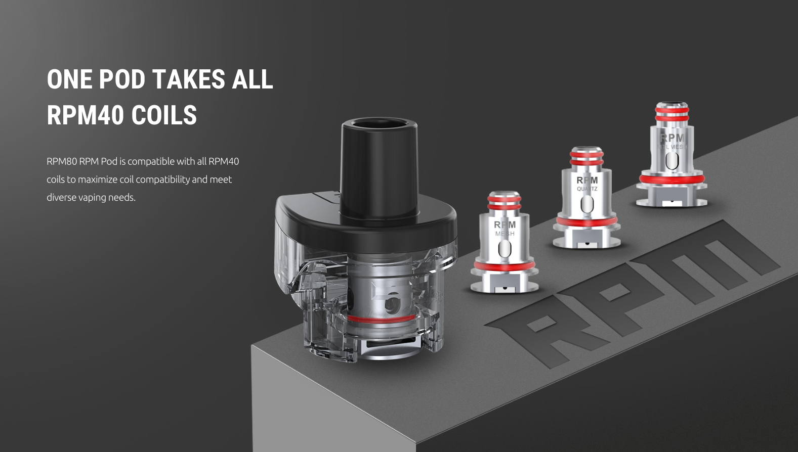 SMOK RPM80 KIT - Vape Kit, Atomizer, Coils, E-Juice, Battery, E-Cig, Tanks