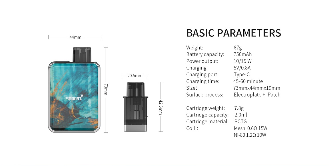 Smoant Charon Baby Parameter