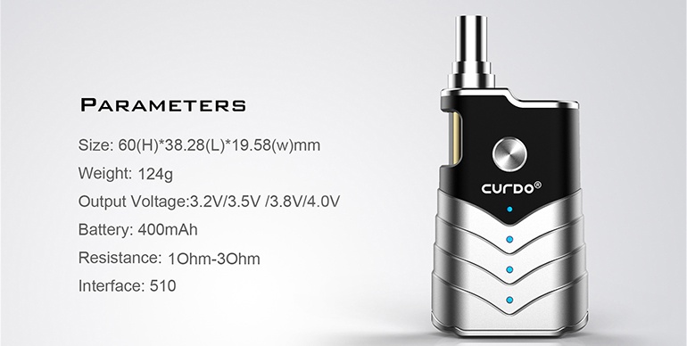 Curdo M-One Vaporizer parameters