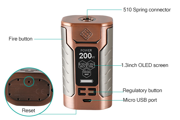 Wismec Sinuous FJ200 TC Box Mod 200W