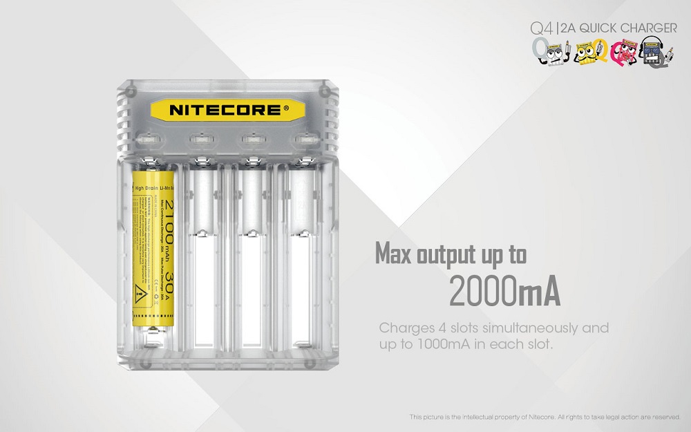 Nitecore Q4 2A Quick Charger