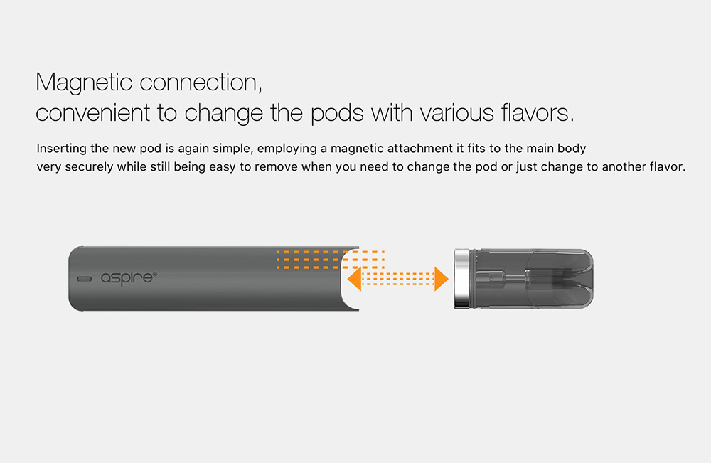 Aspire SLX pod kit magnetic connection