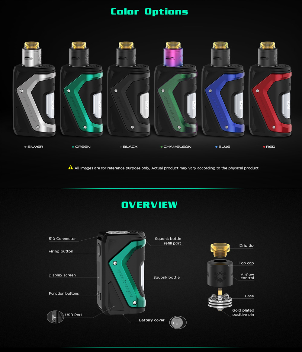 GeekVape Aegis Squonker Kit all colors