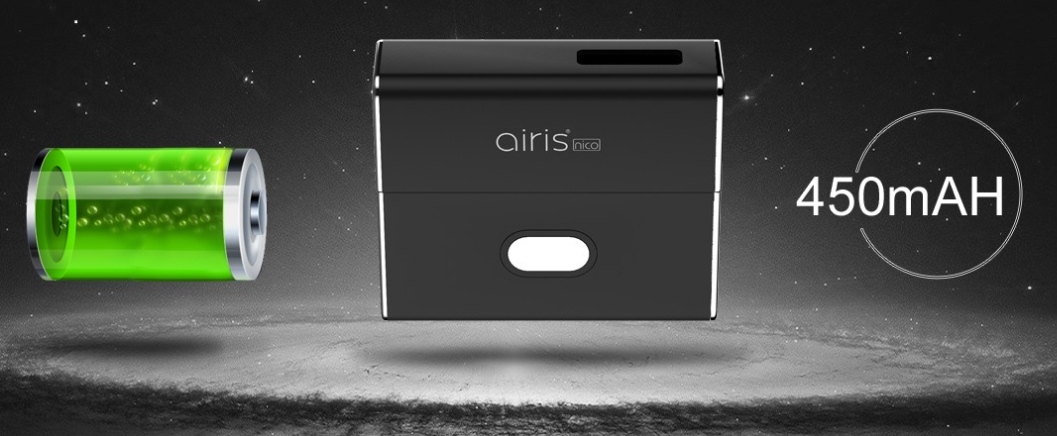 Airis Nico Pod System Kit Long Lasting 450mAh Battery