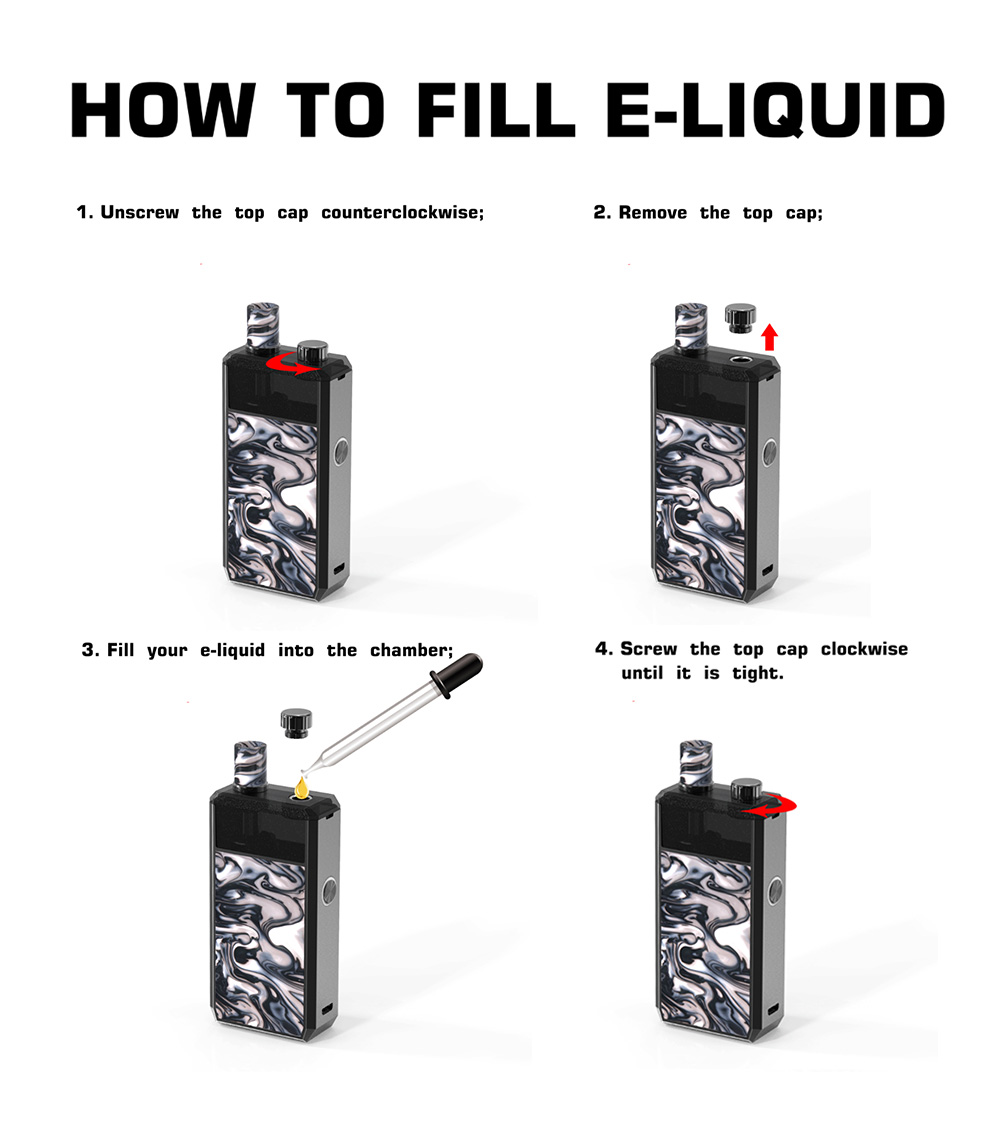 Horizon Magico Pod System Kit E-liquid filling