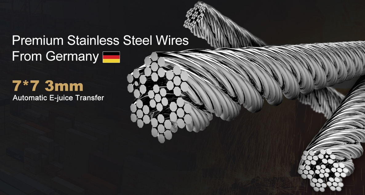Vapefly Brunhilde MTL RTA Premium Stainless Steel Wires From Germany