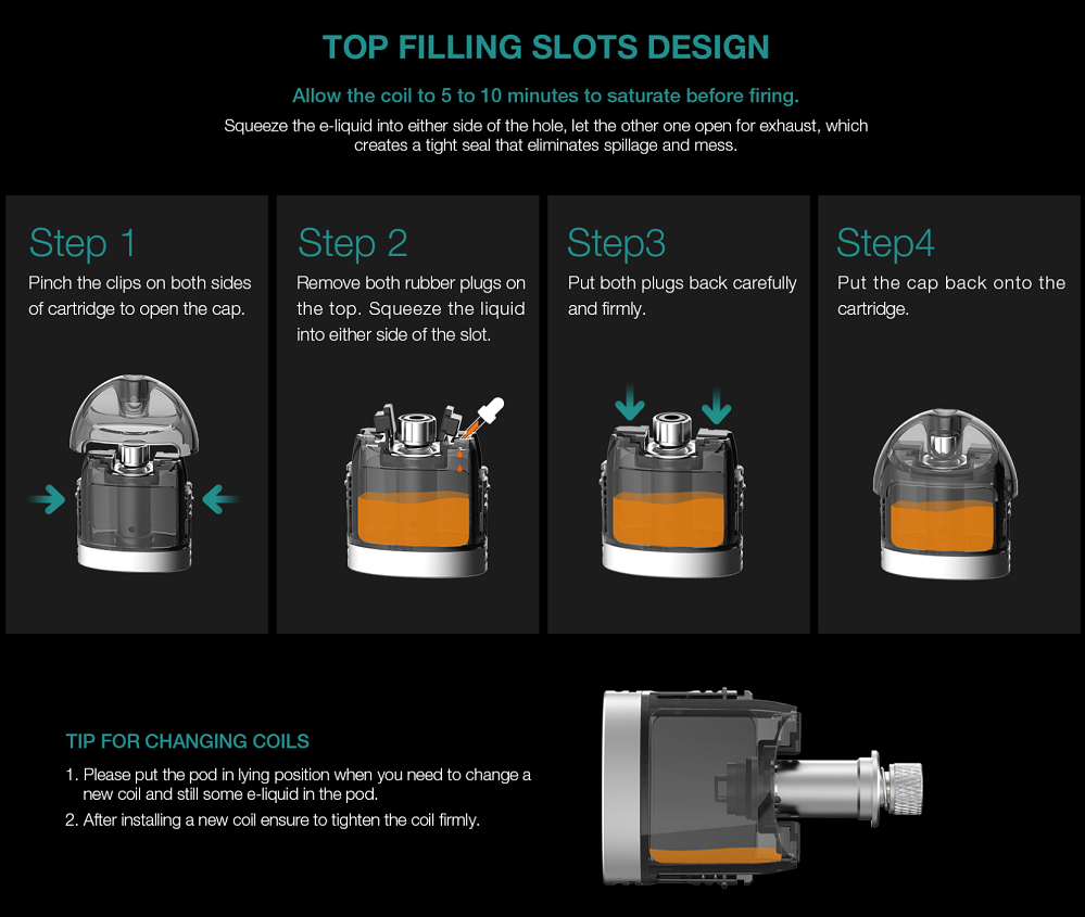 lyra replacement pods top filling slots design