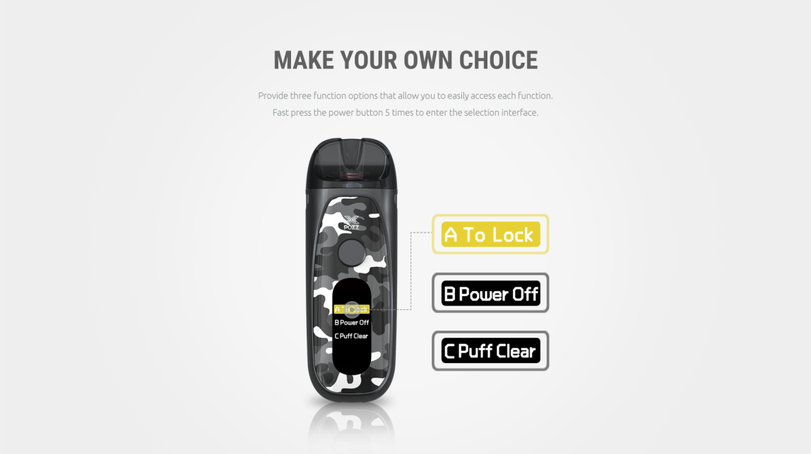 Pozz X Kit Power Lock Feature