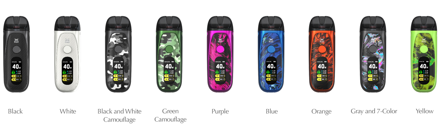 smok pozz x aviailable colors