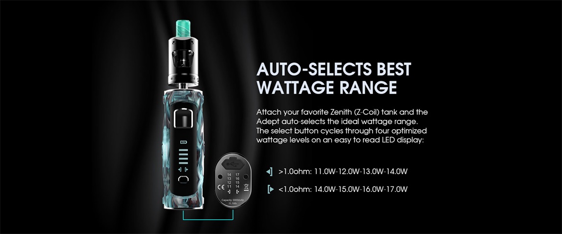 Innokin Adept Kit Auto-selects Wattage Range