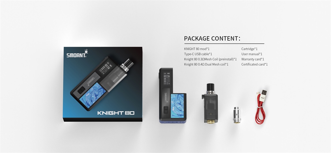 Smoant Knight 80 Package Content