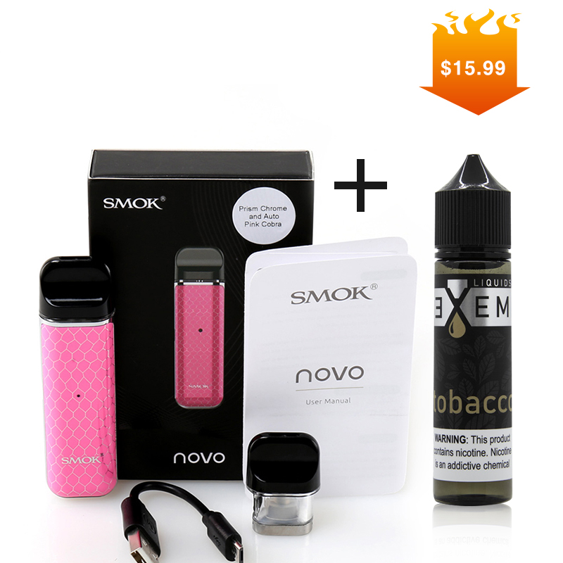 SMOK NOVO Kit 450mAh & EXEMPT Tobacco Ejuice 60ml Vapesourcing