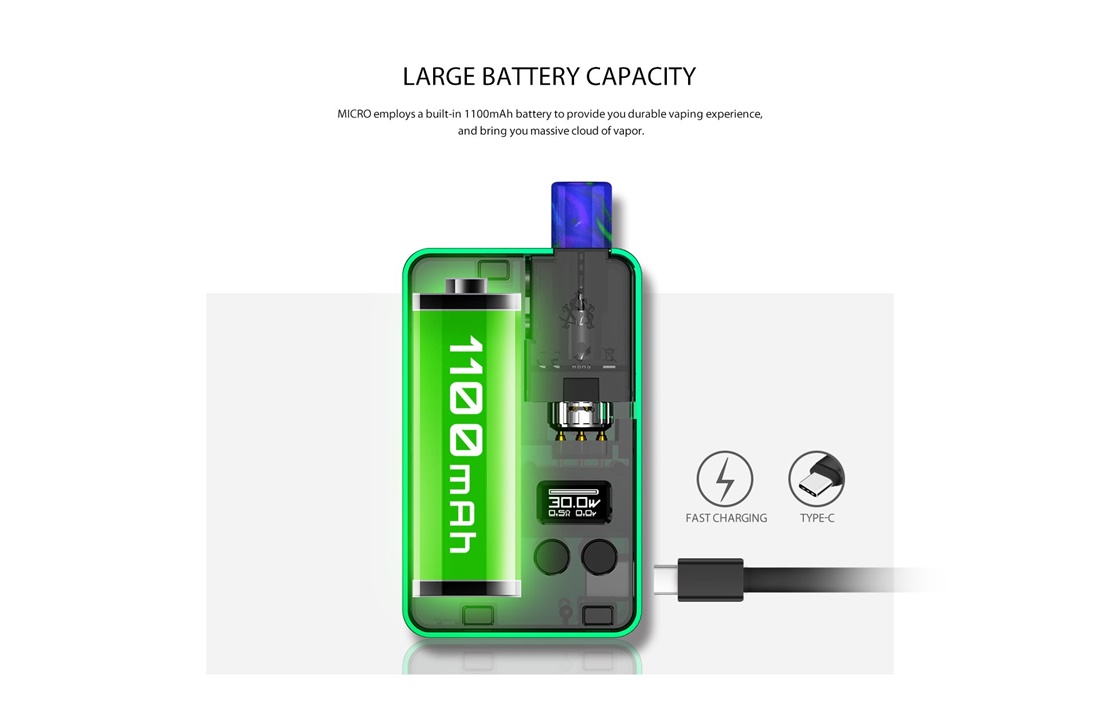 asvape micro large battery capacity