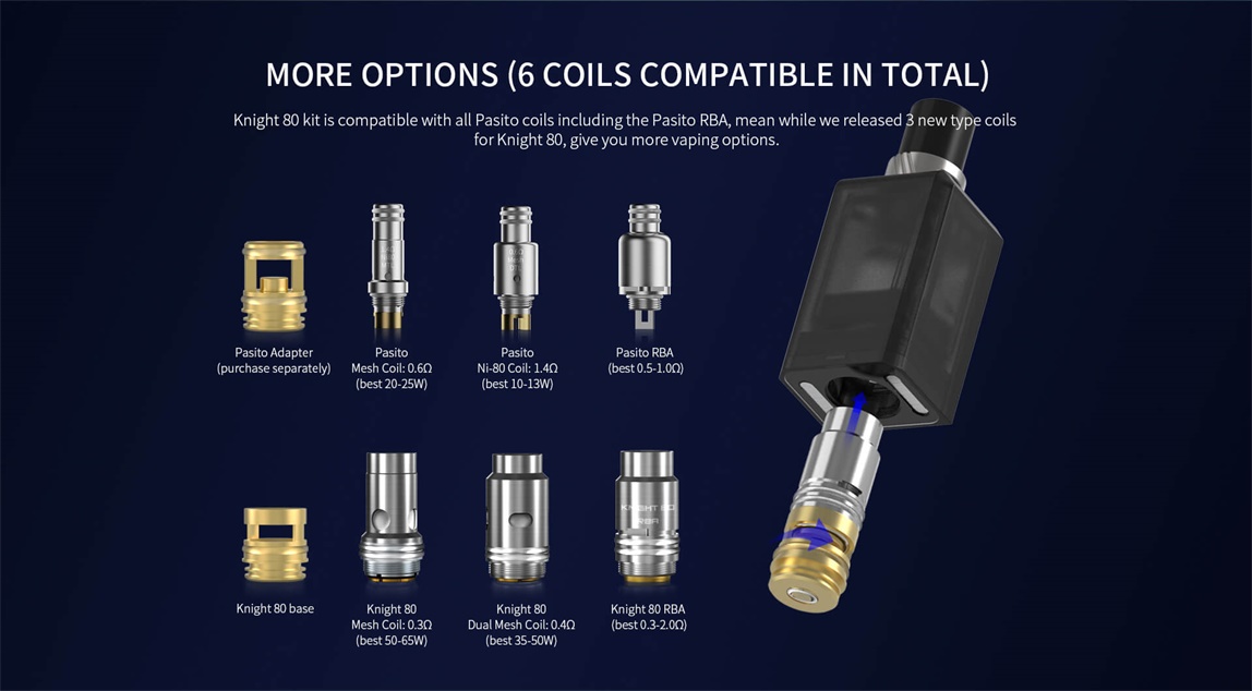 knight 80 6 Coils Compatible
