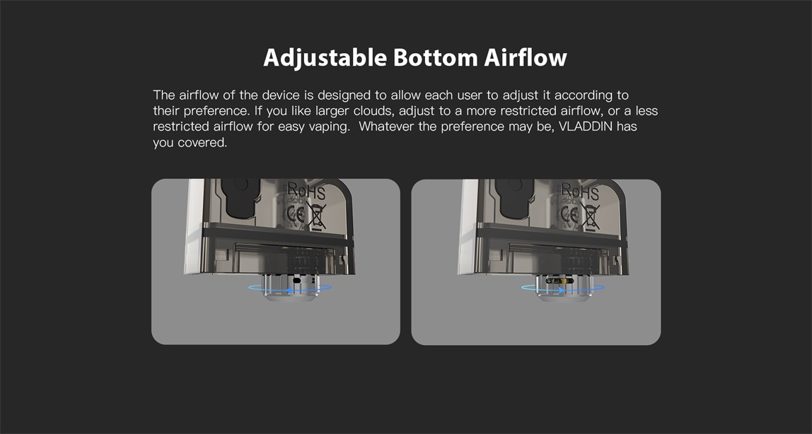 Vladdin Slide With Adjustable Airflow