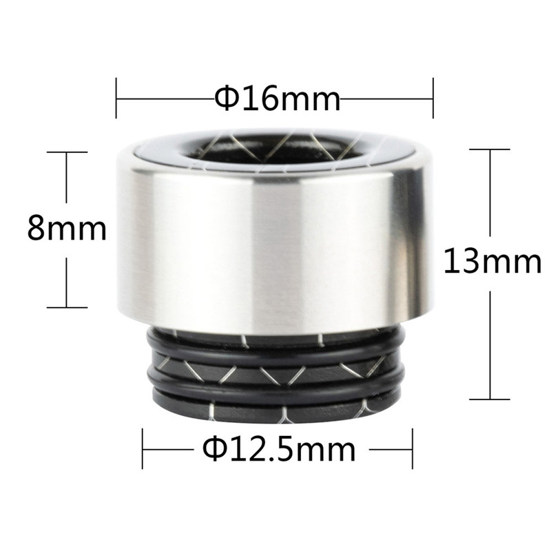 RS316SS Resin 810 Drip Tip size