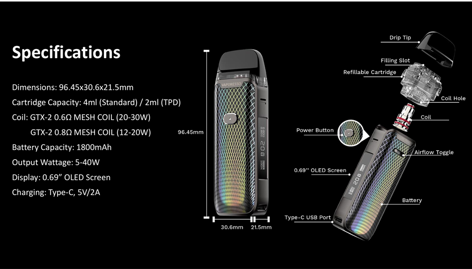 LUXE PM40 Specifications