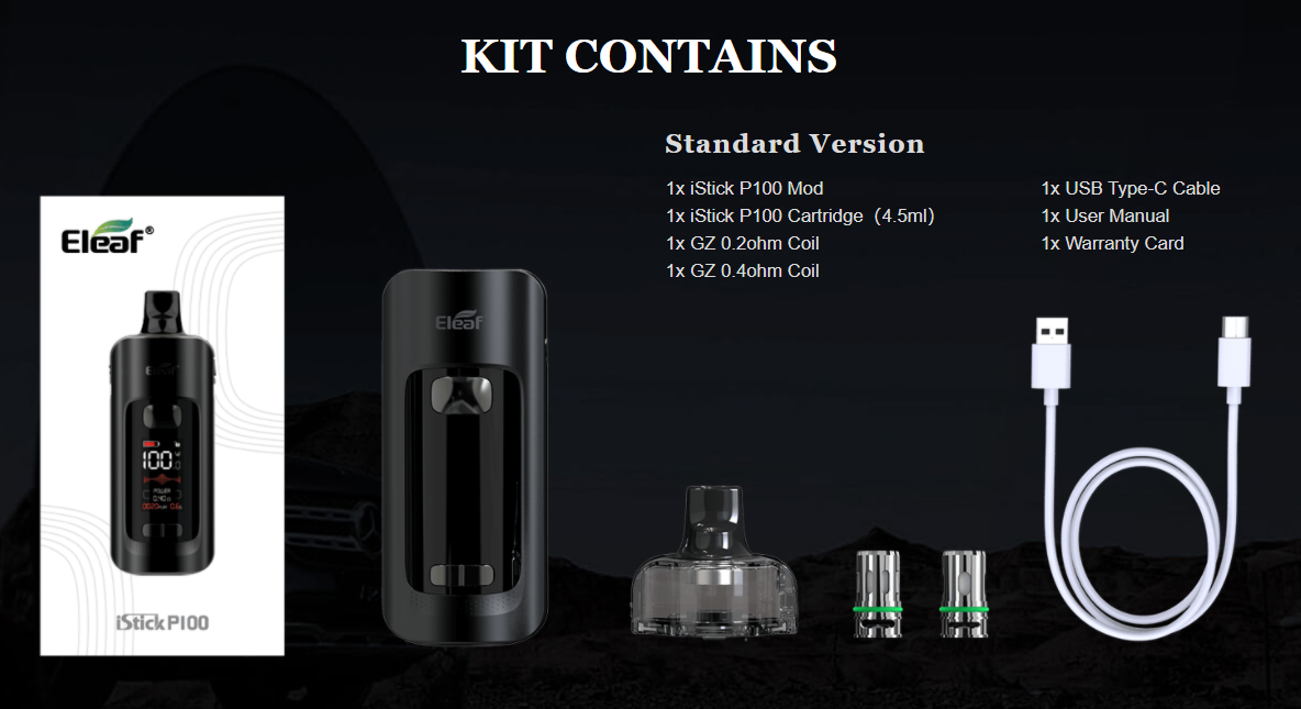 Eleaf iStick P100 - Kit Contains
