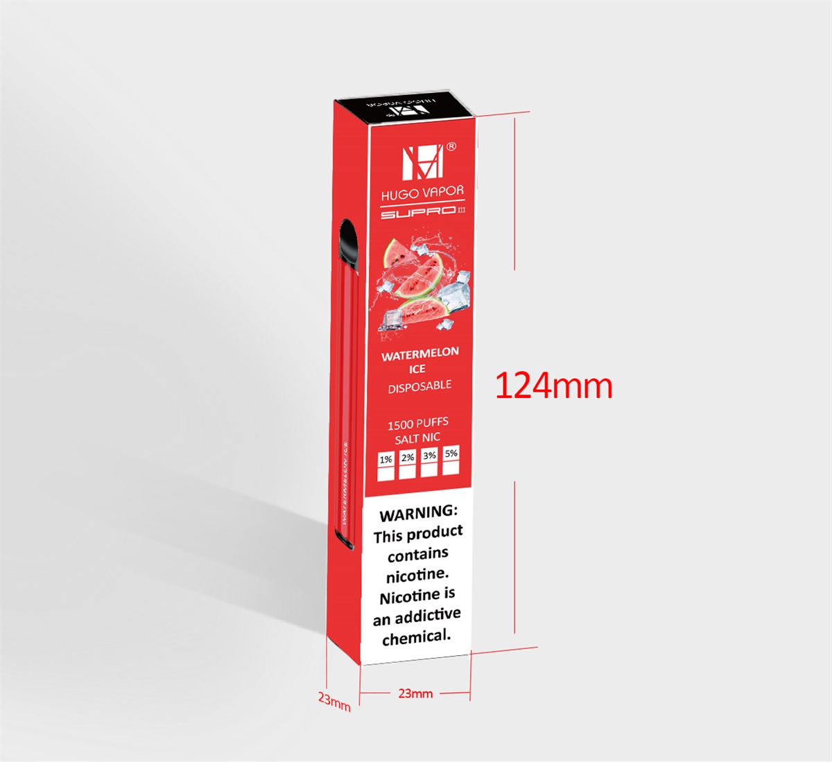 Hugo Vapor Supro 3 Disposable Package Size
