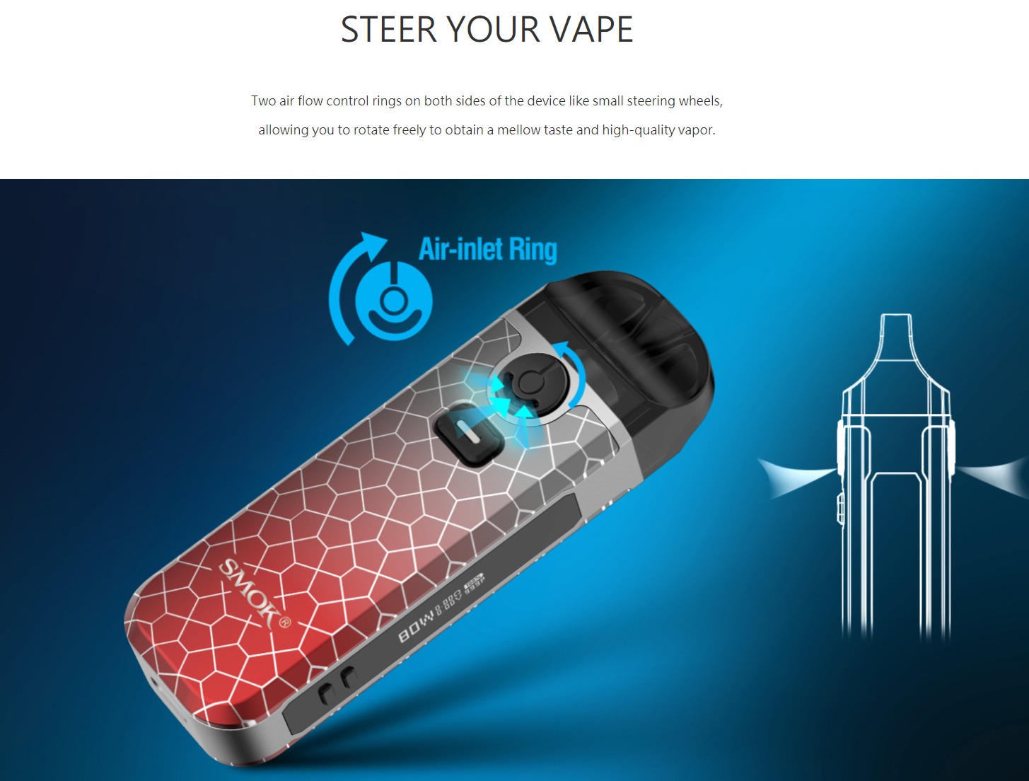 SMOK Nord 4 - vòng điều khiển luồng không khí