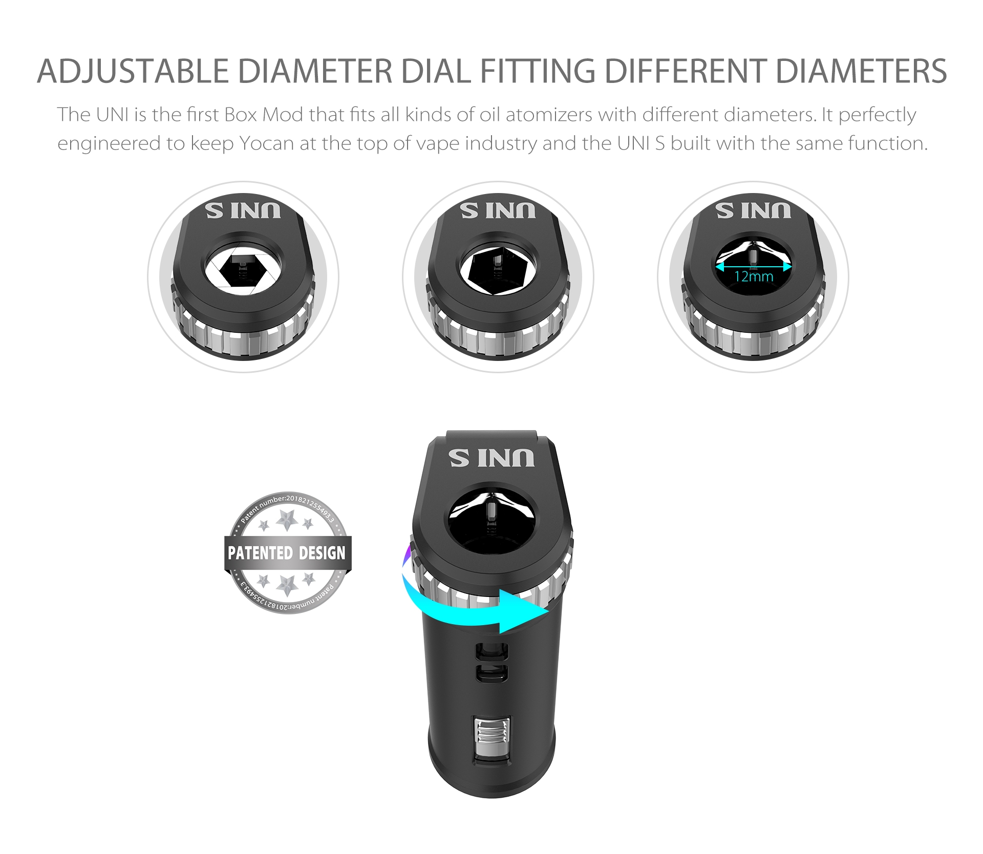Yocan UNI S - Adjustable Diameter Dial