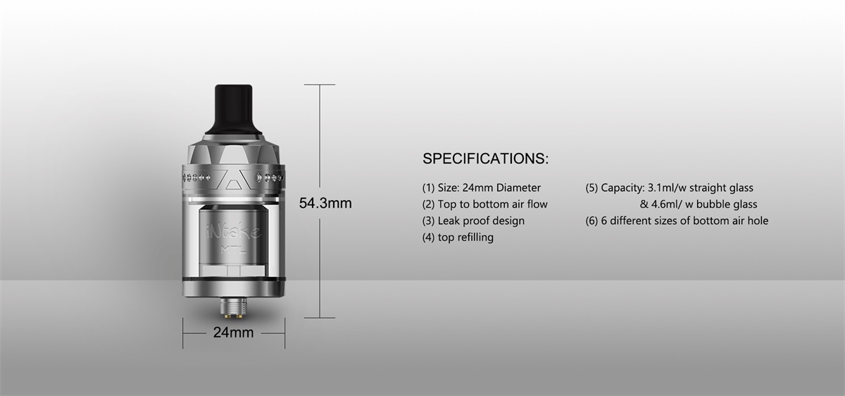 Intake MTL RTA SPECIFICATIONS
