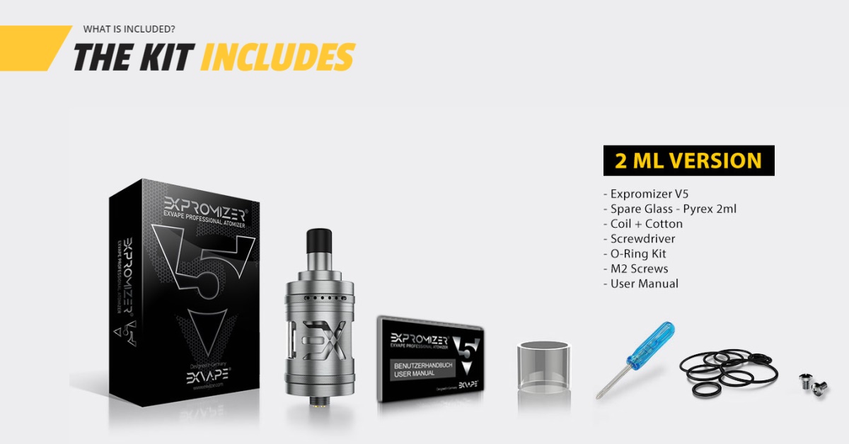 Exvape Expromizer V5 RTA Includes